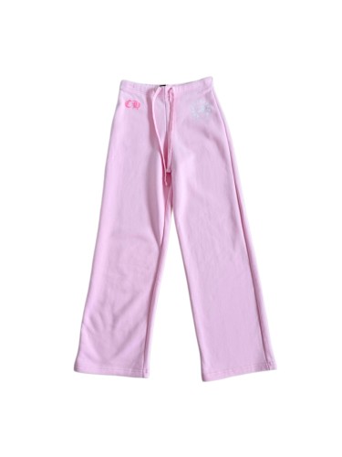 1:1 quality version High Street Front Letter Logo Back Heart Totem Print Elastic Waist Wide Leg Fleece Sweatpants 29392501