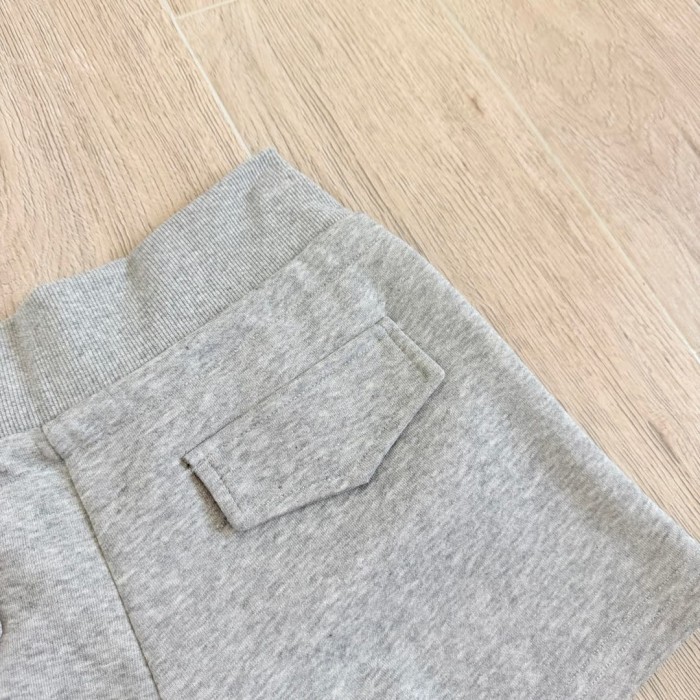 1:1 quality version American Streetwear Grey Dagger Floral Embroidery Drawstring Casual Sweat Shorts for girls 29392542