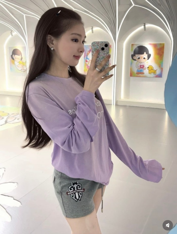 1:1 quality version American Streetwear Grey Dagger Floral Embroidery Drawstring Casual Sweat Shorts for girls 29392542