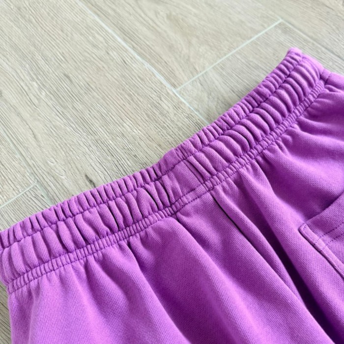 1:1 quality version Streetwear Purple Color Graffiti Slogan Poker Print Wide Leg Drawstring Casual Sweatpants 29392390