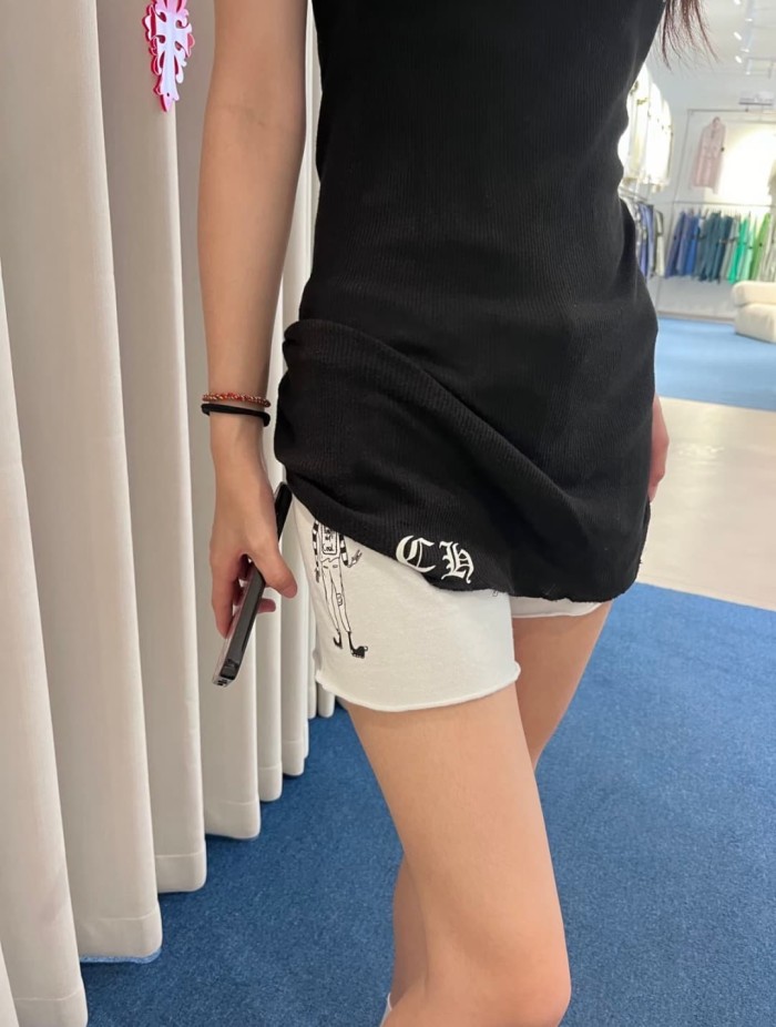 1:1 quality version Cartoon Figure Horseshoe Totem Print Drawstring Casual Sweat Shorts 2 colors 29392520