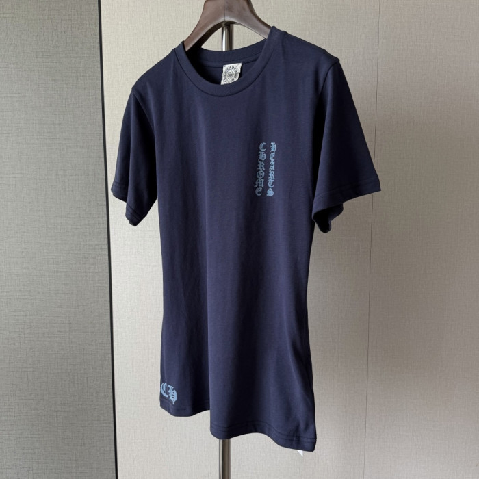 1:1 quality version Vintage Navy Blue Tokyo Vine Dagger Print Crew Neck Slim tee 29392329