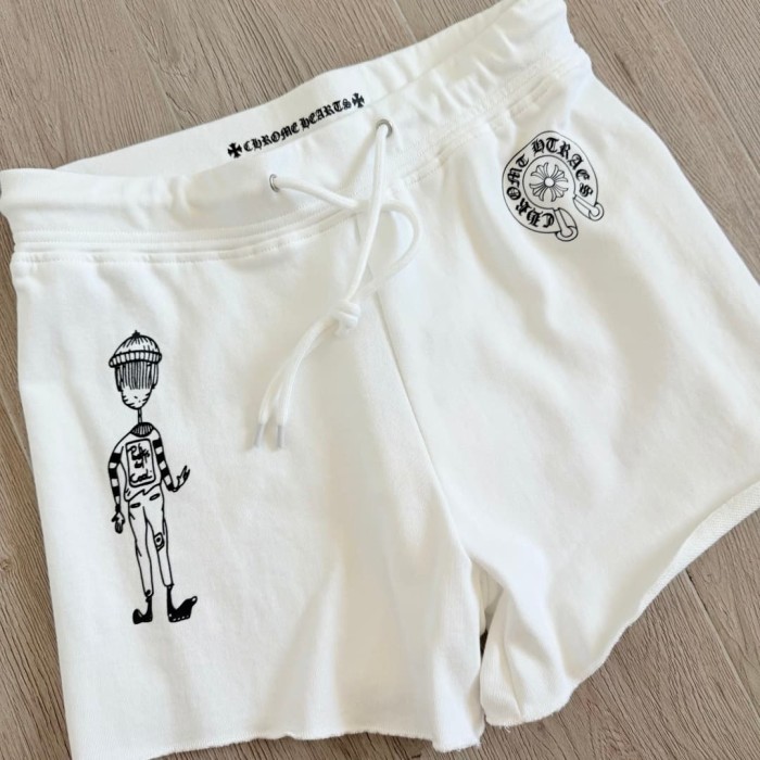 1:1 quality version Cartoon Figure Horseshoe Totem Print Drawstring Casual Sweat Shorts 2 colors 29392520