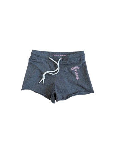 1:1 quality version American Casual Street Pink Arc Letter Graphic Drawstring Raw Edge Sweat Shorts for giarls 29392548