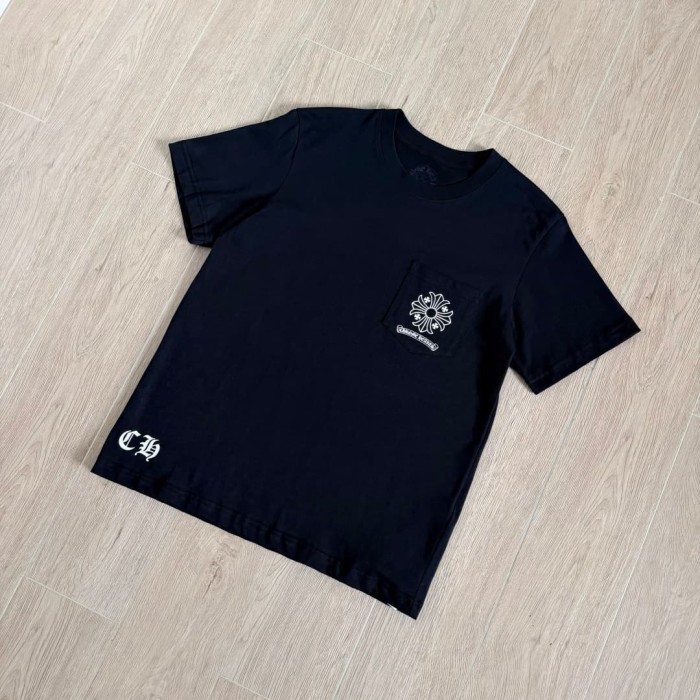1:1 quality version Pocket Cross Floral Scroll Letter Print Short Sleeve Tee 29392350