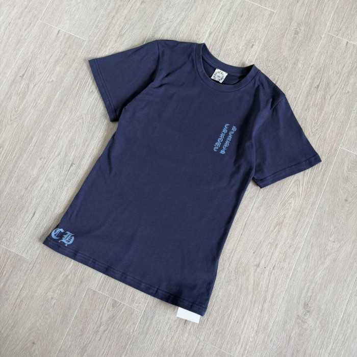 1:1 quality version Vintage Navy Blue Tokyo Vine Dagger Print Crew Neck Slim tee 29392329