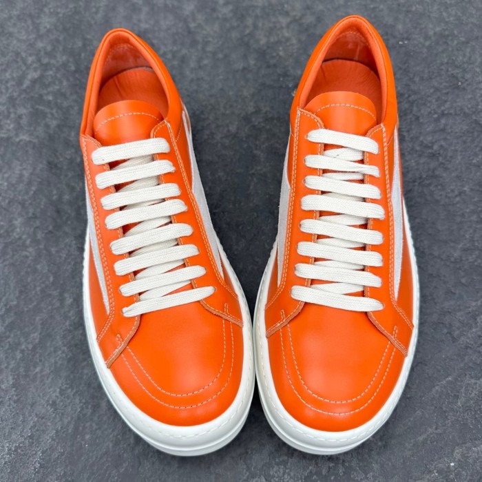 [plus-size shoes] 1:1 quality version Vintage Orange Triangle Logo Cowhide Velvet Suede Panel Lace Up Unisex Sneaker 29393797