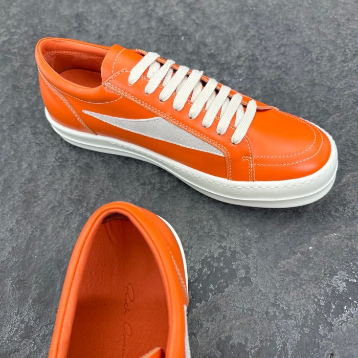 [plus-size shoes] 1:1 quality version Vintage Orange Triangle Logo Cowhide Velvet Suede Panel Lace Up Unisex Sneaker 29393797