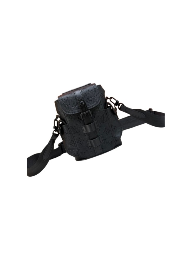1:1 quality version Classic Christopher Black Floral Flap Buckle Detachable Strap Crossbody Backpack 29393746