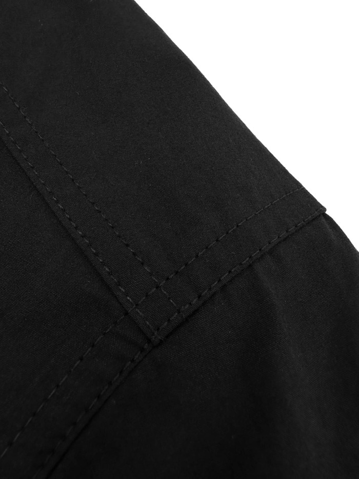 1:1 quality version Workwear Street Front Pocket Metal Ring Embellishment Regular Fit Collared Zip Jacket 2 colors 29395243