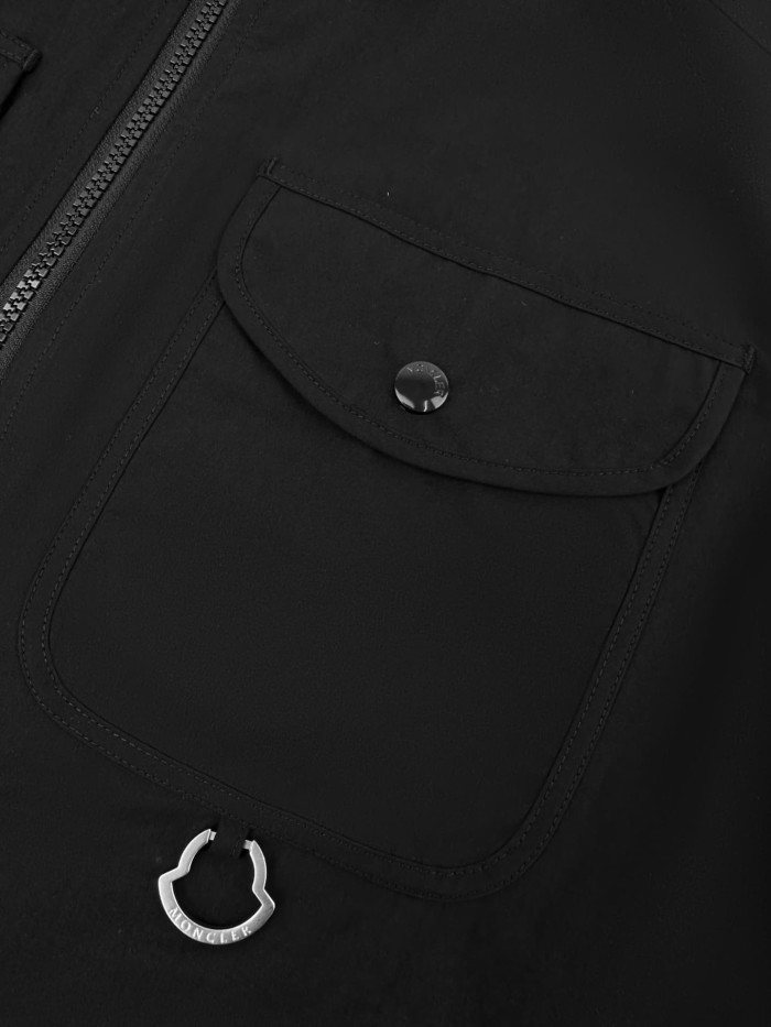 1:1 quality version Workwear Street Front Pocket Metal Ring Embellishment Regular Fit Collared Zip Jacket 2 colors 29395243