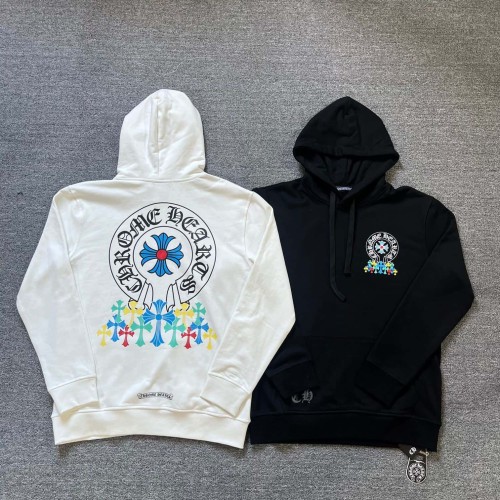 [50% Off]Colorful Multi Cross Print Hooded Sweatshirt 2 colors 23995100