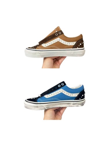 1:1 quality version Premium Old Skool 36 Pearlized Pack Vintage Pearl Rivet Unisex Skate Shoes 2 colors 29398318