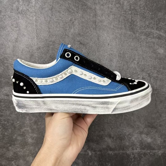 1:1 quality version Premium Old Skool 36 Pearlized Pack Vintage Pearl Rivet Unisex Skate Shoes 2 colors 29398318