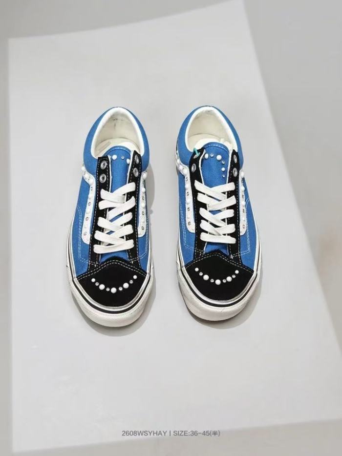 Lx Old Skool 36 Classic Comfortable Versatile Low‑Top Unisex Blue Black Skate Shoes 29398344
