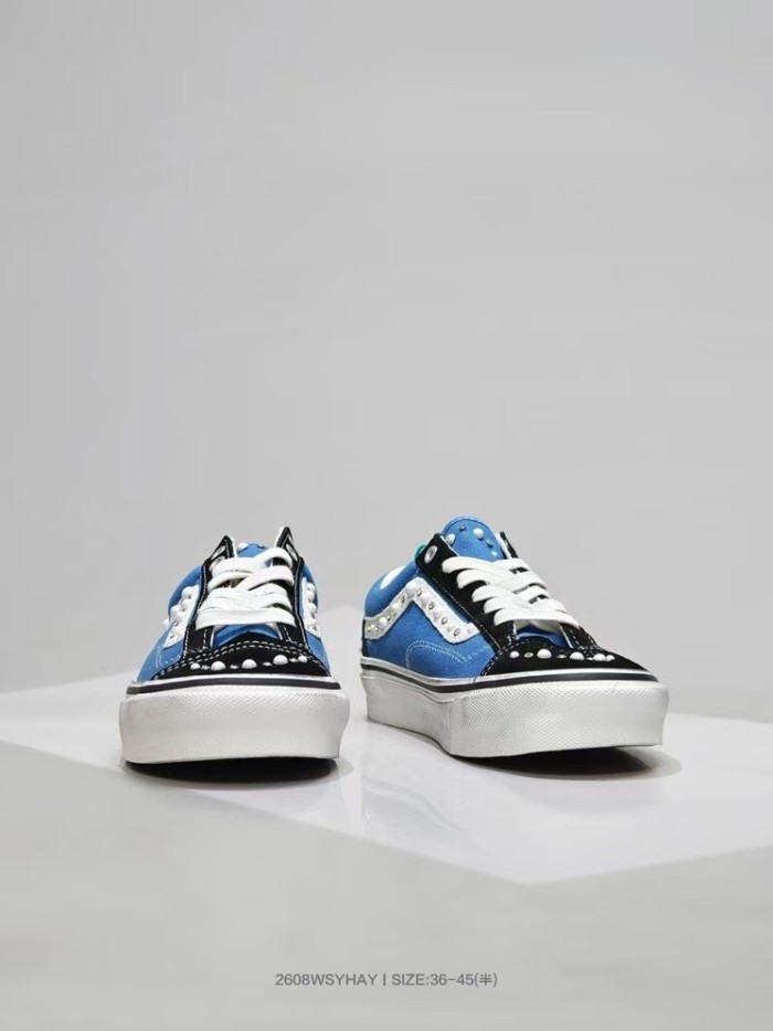 Lx Old Skool 36 Classic Comfortable Versatile Low‑Top Unisex Blue Black Skate Shoes 29398344