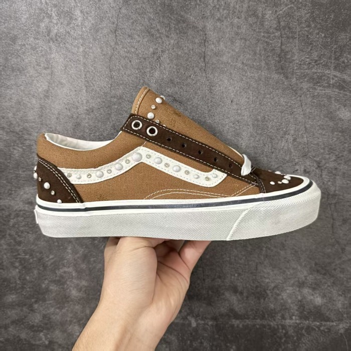 1:1 quality version Premium Old Skool 36 Pearlized Pack Vintage Pearl Rivet Unisex Skate Shoes 2 colors 29398318