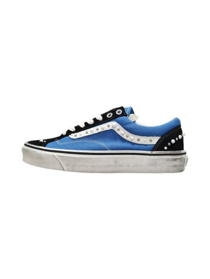 Lx Old Skool 36 Classic Comfortable Versatile Low‑Top Unisex Blue Black Skate Shoes 29398344