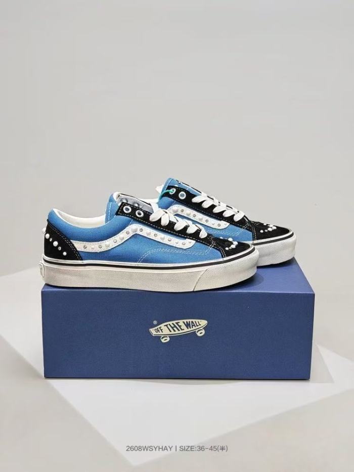 Lx Old Skool 36 Classic Comfortable Versatile Low‑Top Unisex Blue Black Skate Shoes 29398344