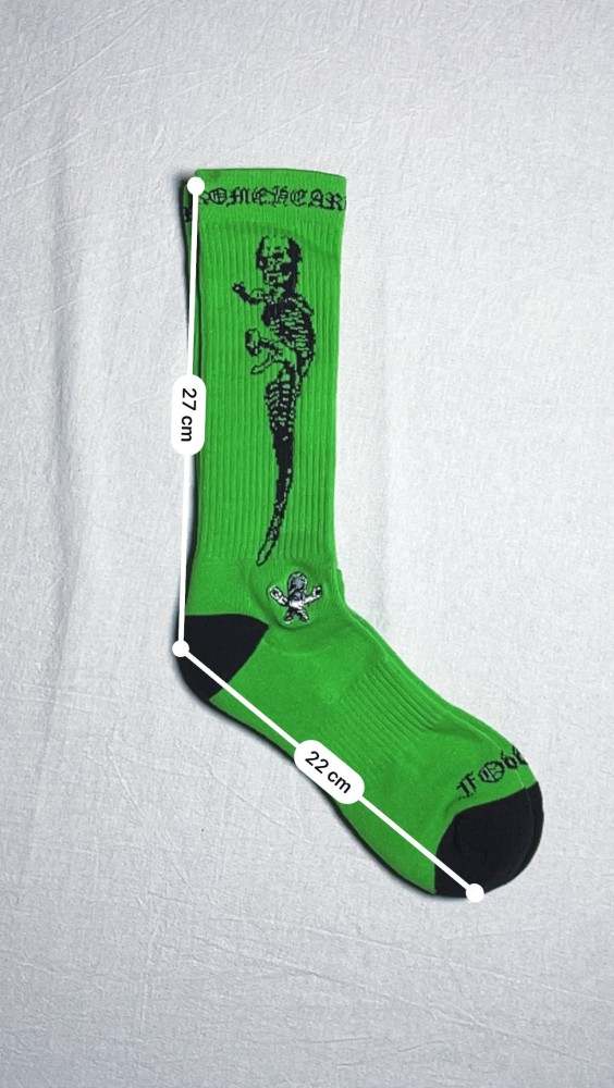 1:1 quality version Foti Skull Figure Print Colorful Thick Terry‑Sole Cotton Socks 3 Pairs Per Card 29399262