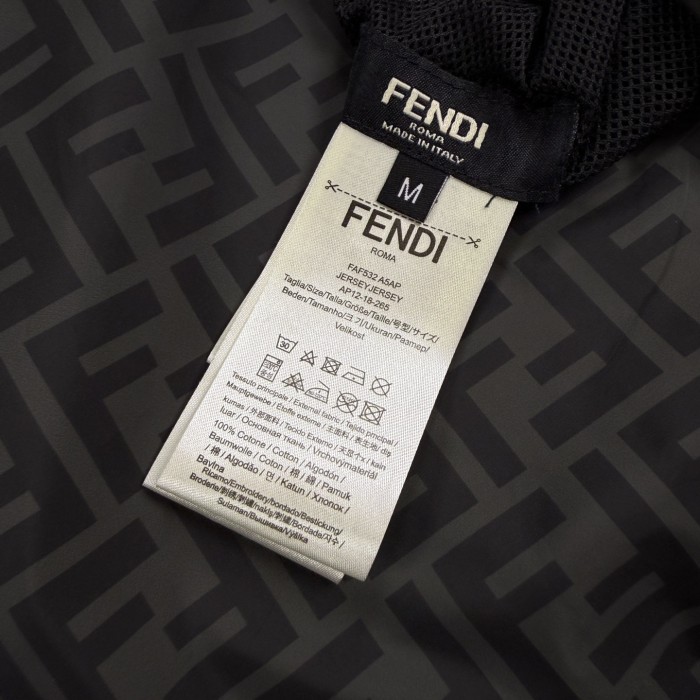 1:1 quality version All Over FF Monogram Print Reversible Hooded Windbreaker Jacket 2 colors 29401368