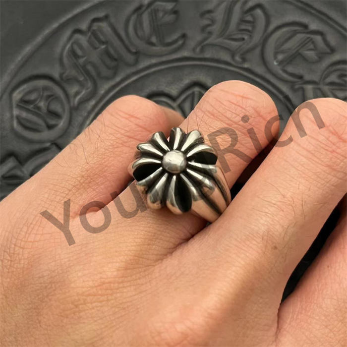 [50% Off]CH Vintage Cross Cross Flower Tomb Sword Hexagram Ring 26 colors 25718177