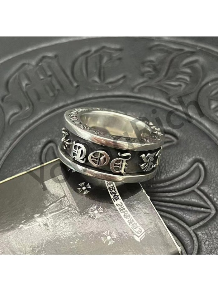 [50% Off]CH Vintage Cross Cross Flower Tomb Sword Hexagram Ring 26 colors 25718177