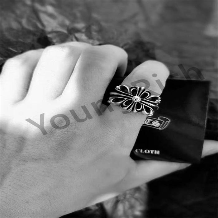 [50% Off]CH Vintage Cross Cross Flower Tomb Sword Hexagram Ring 26 colors 25718177