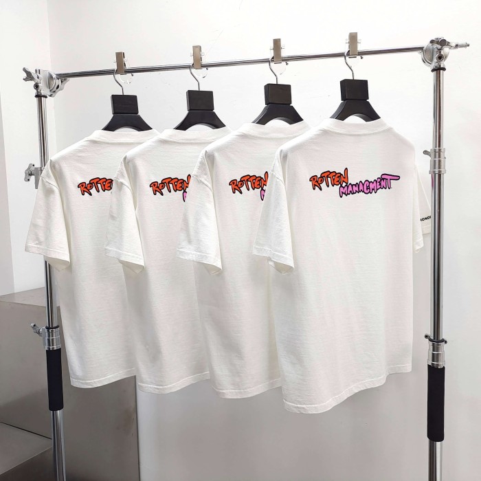 [Big & Tall for weights up to 220 lbs]1:1 quality version Loading Graffiti‑Font Checkerboard Apple Print T-shirt 29409223