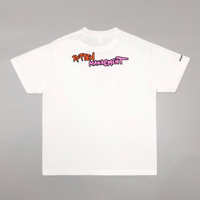 [Big & Tall for weights up to 220 lbs]1:1 quality version Loading Graffiti‑Font Checkerboard Apple Print T-shirt 29409223