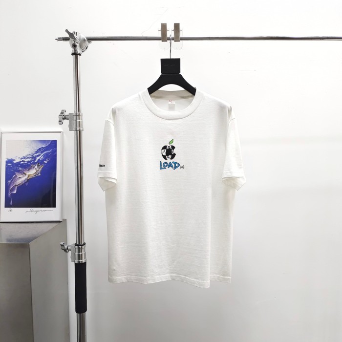 [Big & Tall for weights up to 220 lbs]1:1 quality version Loading Graffiti‑Font Checkerboard Apple Print T-shirt 29409223