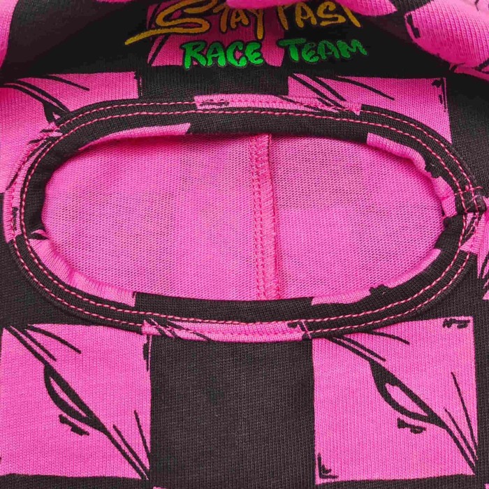 Pink‑Black Checkerboard All‑Over Print Hand‑Letter Embroidery Balaclava Shiesty Mask 29409214