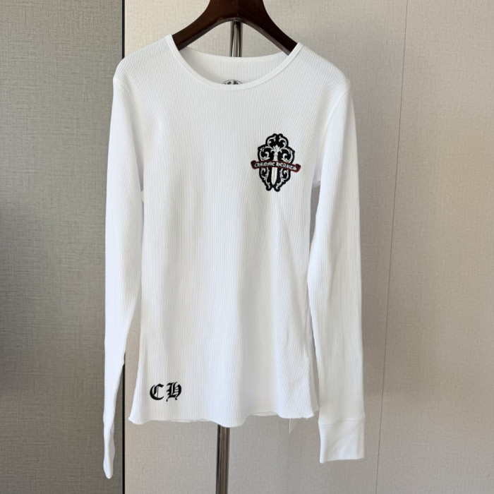 1:1 quality version Green Sword Vine Print Waffle Slim‑Fit Long Sleeve Tee 29426184