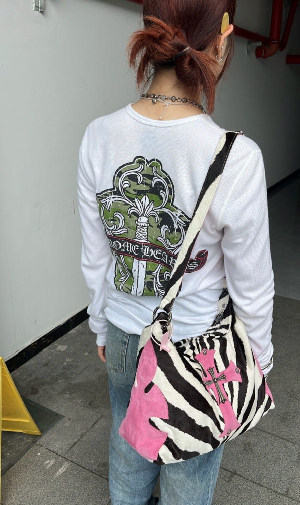 1:1 quality version Green Sword Vine Print Waffle Slim‑Fit Long Sleeve Tee 29426184