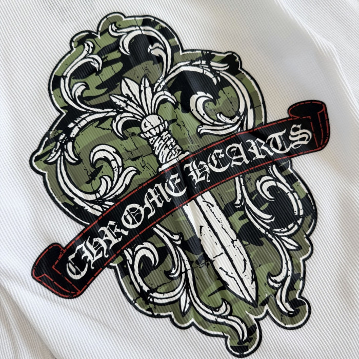 1:1 quality version Green Sword Vine Print Waffle Slim‑Fit Long Sleeve Tee 29426184