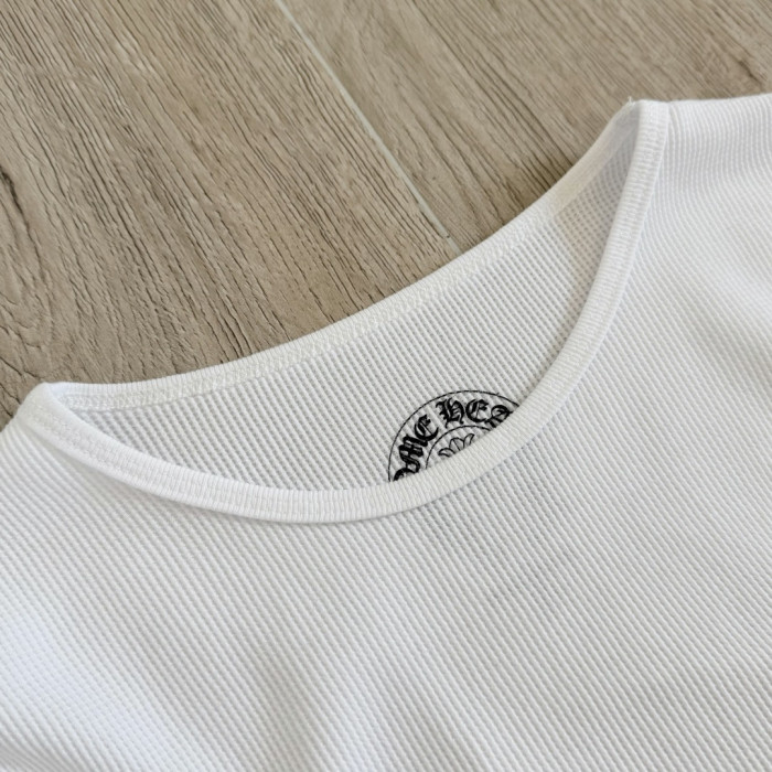 1:1 quality version Green Sword Vine Print Waffle Slim‑Fit Long Sleeve Tee 29426184