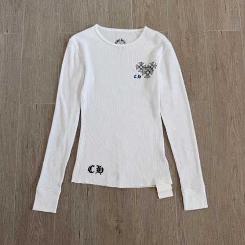 1:1 quality version Blue Horseshoe Ring Script Letter Surrounded Waffle Knit Long Sleeve Tee 2 colors 29426191
