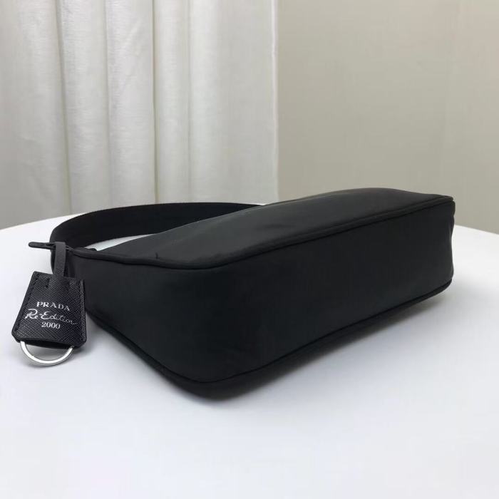 Re‑Edition 2000 Metal Triangle Logo Nylon Hobo Underarm Handbag Shoulder Bag 29443283