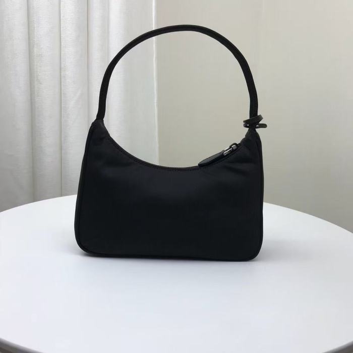 Re‑Edition 2000 Metal Triangle Logo Nylon Hobo Underarm Handbag Shoulder Bag 29443283