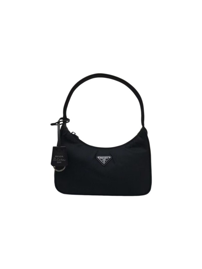 Re‑Edition 2000 Metal Triangle Logo Nylon Hobo Underarm Handbag Shoulder Bag 29443283