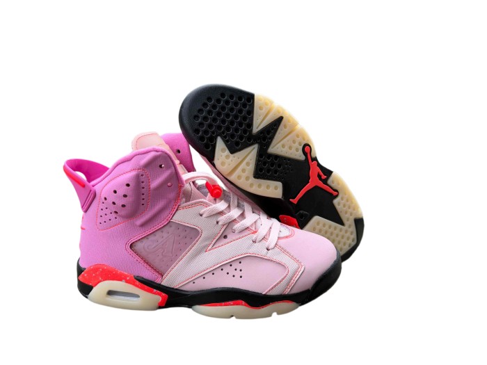 [plus-size shoes] Air @j6 Awake NY Playful Pink Color Block Splatter Midsole Air Cushion High Top Basketball Sneakers 29456741