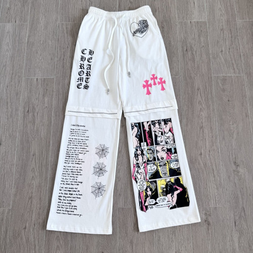 1:1 quality version Comic Figure Spider Web Cross Print Drawstring Wide Leg Sweat Pants for girls 29456663