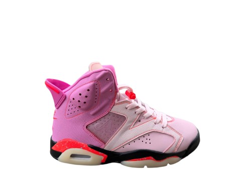 [plus-size shoes] Air @j6 Awake NY Playful Pink Color Block Splatter Midsole Air Cushion High Top Basketball Sneakers 29456741