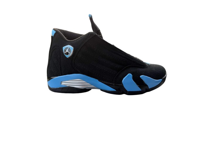 [plus-size shoes] Air @j14 Retro Black University Blue Suede Low Top Retro Basketball Sneakers 29458976