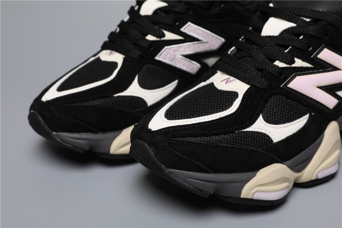 [plus-size shoes]New B@L@nce 9060 Black Pink Color Block Mesh Cushion Low Top Dad Sneakers 29461055