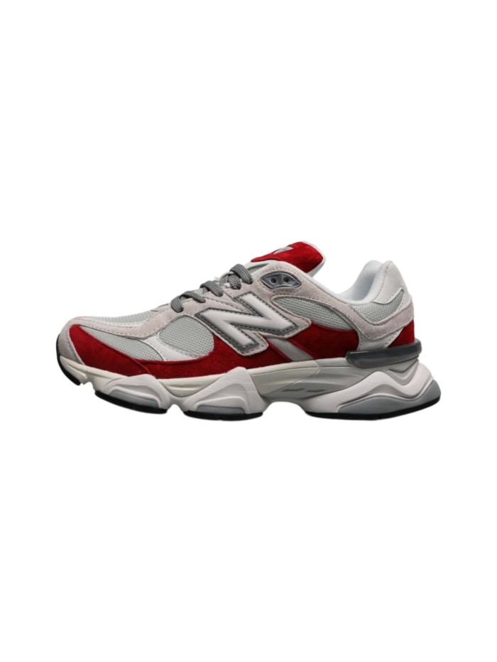 [plus-size shoes]New B@L@nce 9060 Gray Red Color Block Mesh Cushion Low Top Dad Sneakers 29461067