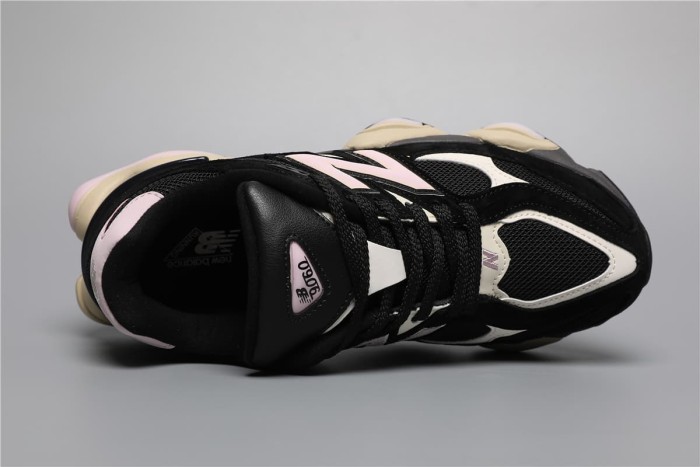 [plus-size shoes]New B@L@nce 9060 Black Pink Color Block Mesh Cushion Low Top Dad Sneakers 29461055