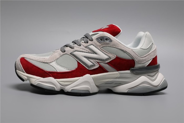 [plus-size shoes]New B@L@nce 9060 Gray Red Color Block Mesh Cushion Low Top Dad Sneakers 29461067