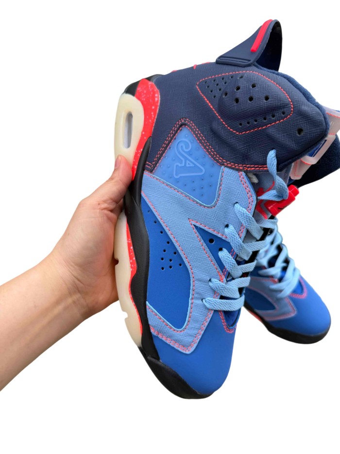 [plus-size shoes] Air @j6 Awake NY Midnight Blue Unisex High Top Retro Basketball Sneakers 29461382