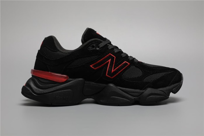 [plus-size shoes]New B@L@nce 9060 Black Red Color Block Mesh Cushion Low Top Dad Sneakers 29461062